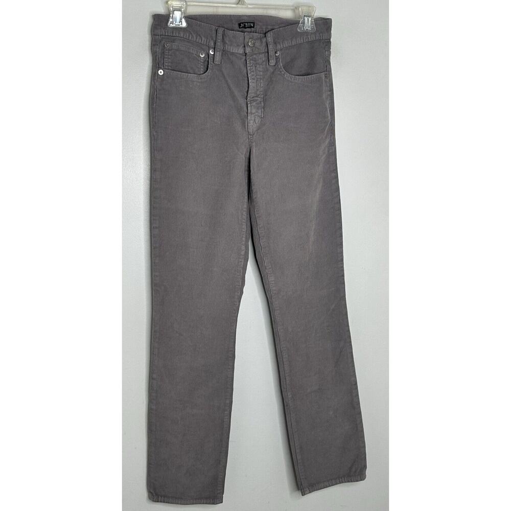 J.CREW Women’s Favorite Fit Straight Leg Corduroy Gray Jeans Size 27 Tall - Picture 2 of 6